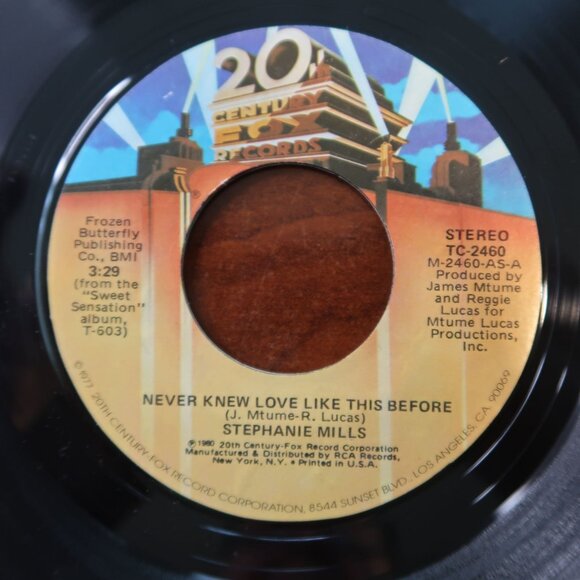 Stephanie Mills "Never Knew Love Like This Before" & "Still Mine" 20th Century F - Picture 3 of 6